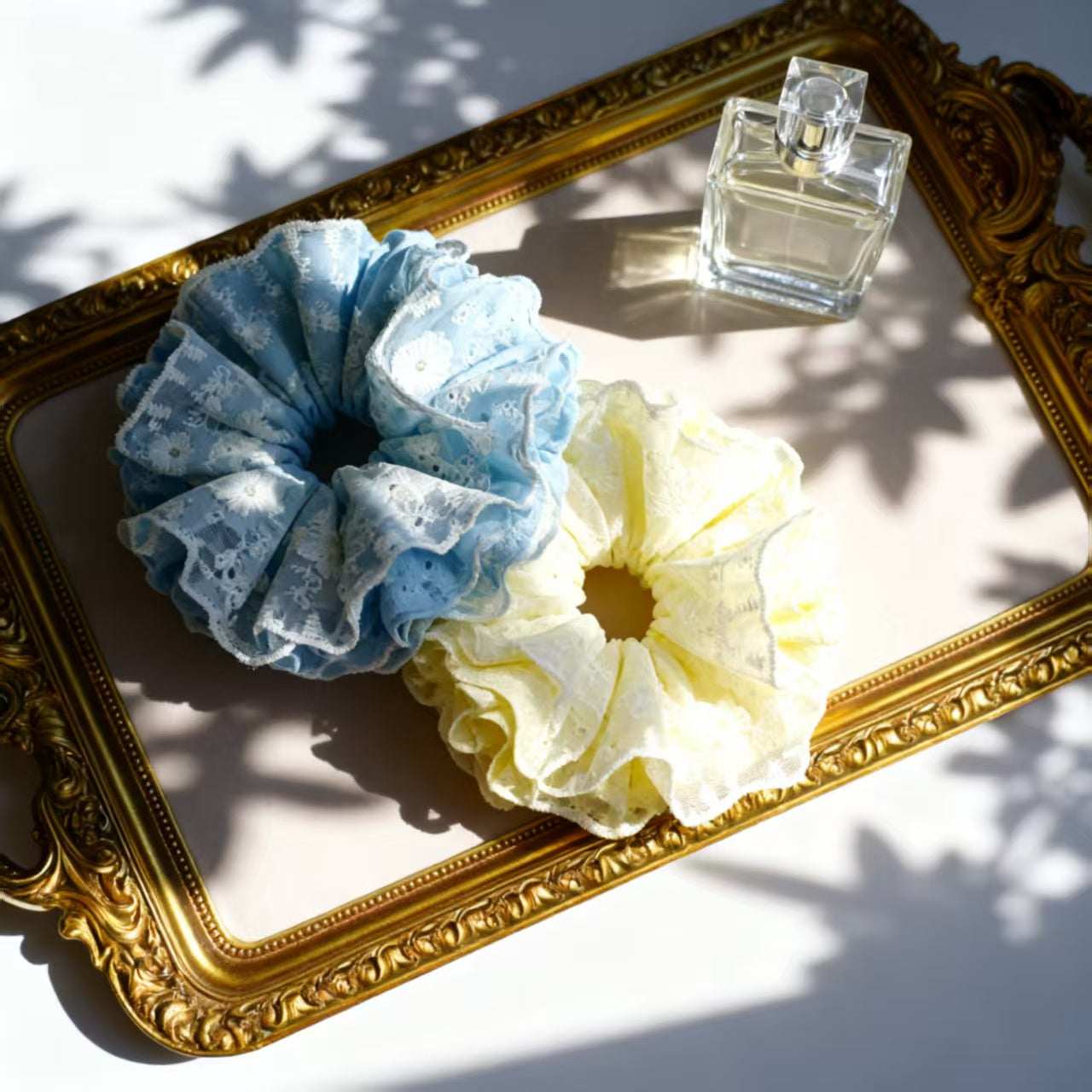 6-Layer Extra Large Lace Scrunchie - Handmade 16cm Soft Hair Tie, 6 Colors