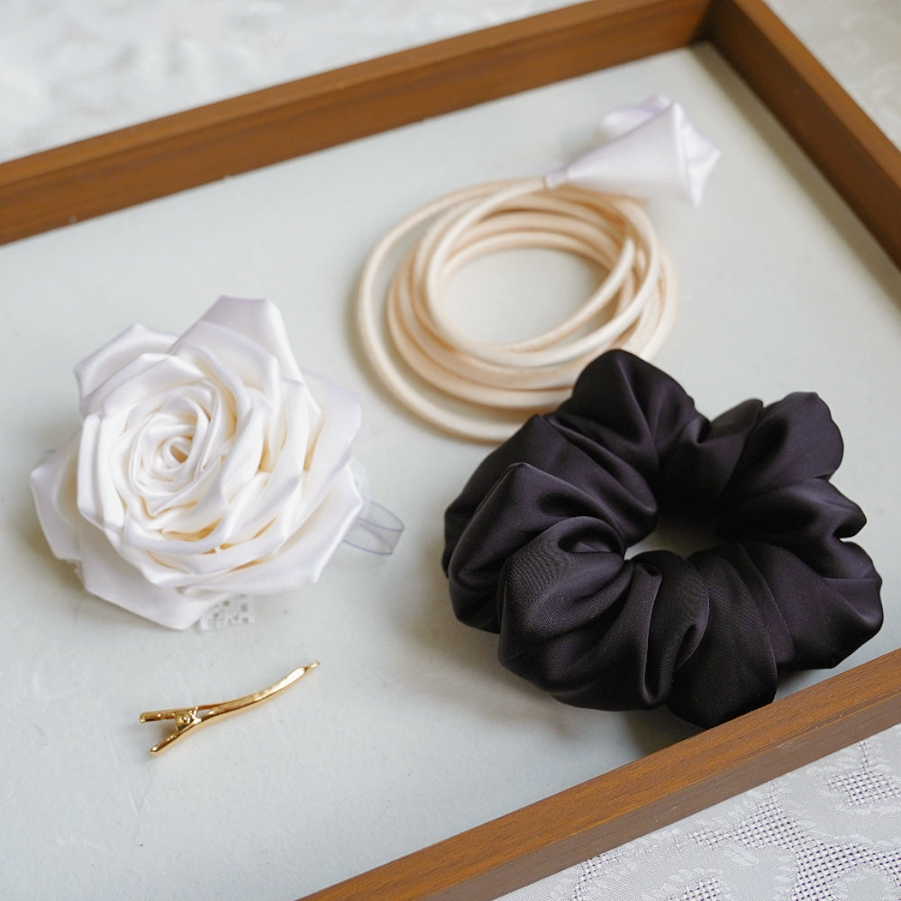 Handmade Multi‑Wear Satin Rose Brooch | Brooch / Necklace / Wrist Corsage | Free Gift Set Included