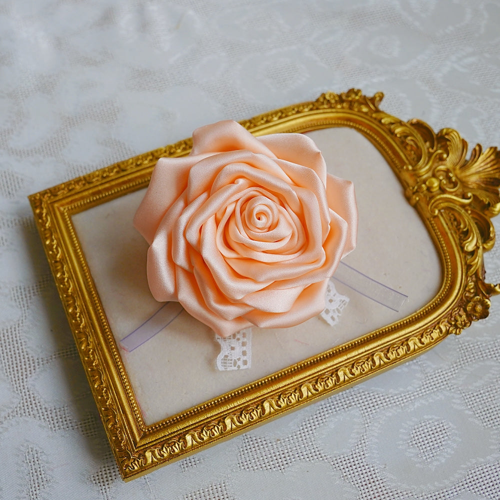 Handmade Multi‑Wear Satin Rose Brooch | Brooch / Necklace / Wrist Corsage | Free Gift Set Included
