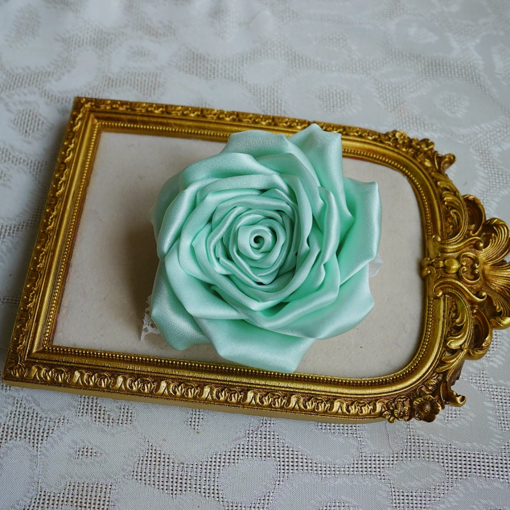 Handmade Multi‑Wear Satin Rose Brooch | Brooch / Necklace / Wrist Corsage | Free Gift Set Included