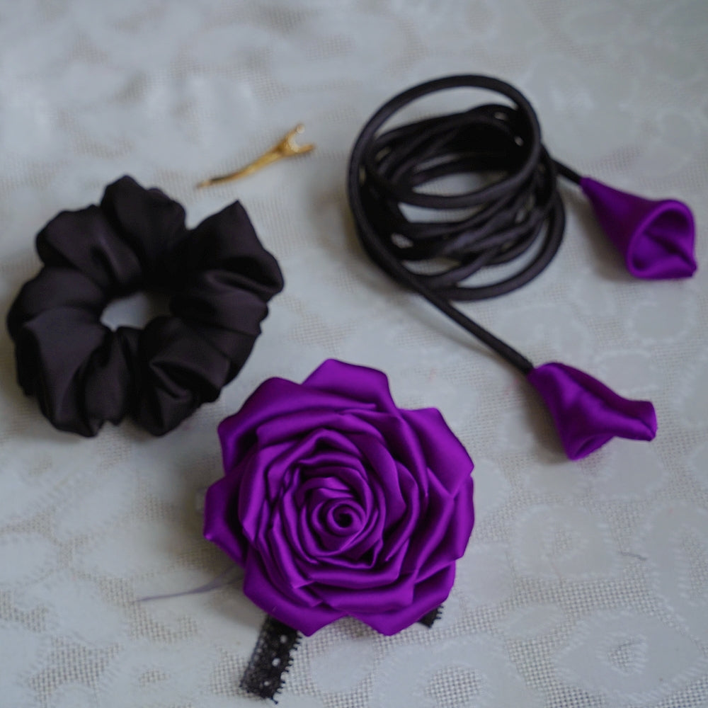 Handmade Multi‑Wear Satin Rose Brooch | Brooch / Necklace / Wrist Corsage | Free Gift Set Included