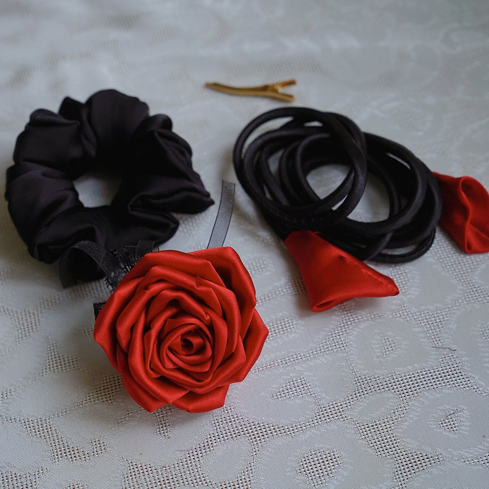 Handmade Multi‑Wear Satin Rose Brooch | Brooch / Necklace / Wrist Corsage | Free Gift Set Included