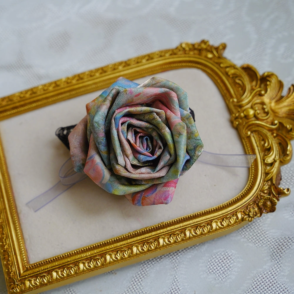 Handmade Multi‑Wear Satin Rose Brooch | Brooch / Necklace / Wrist Corsage | Free Gift Set Included