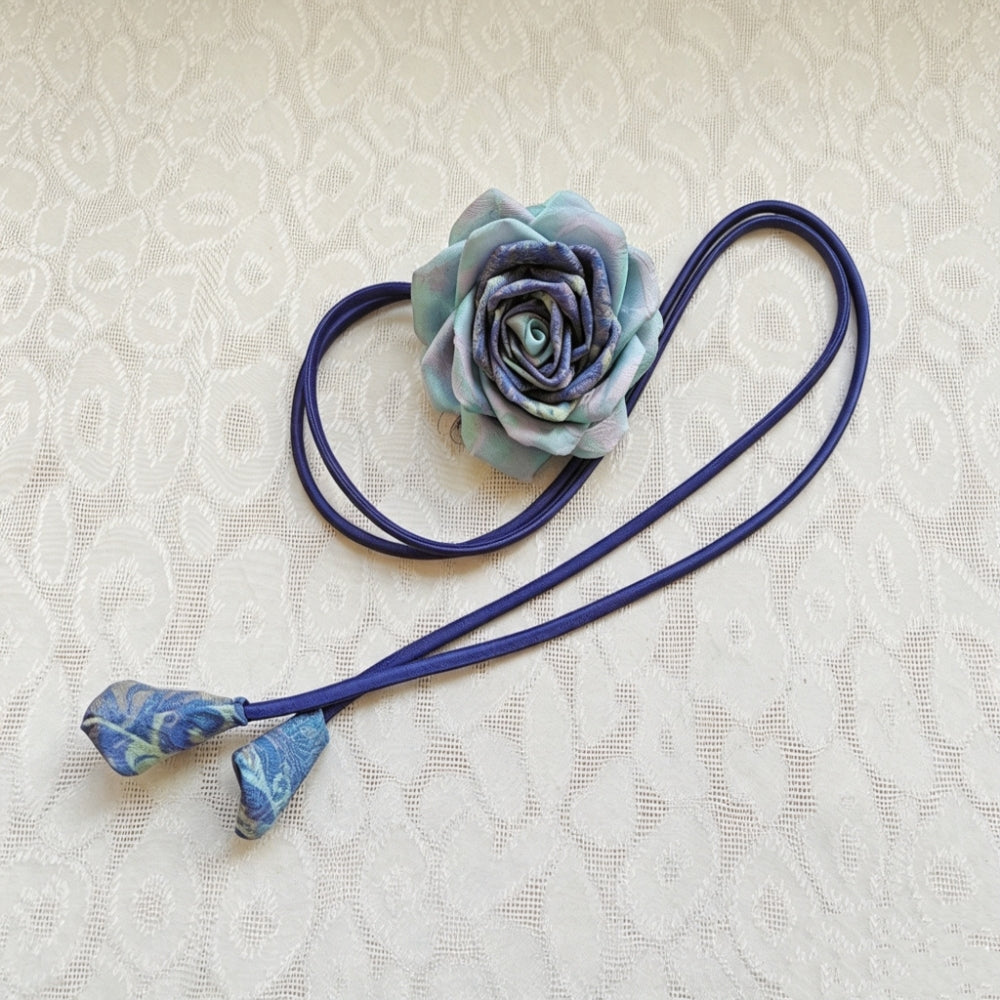 Handmade Multi‑Wear Satin Rose Brooch | Brooch / Necklace / Wrist Corsage | Free Gift Set Included
